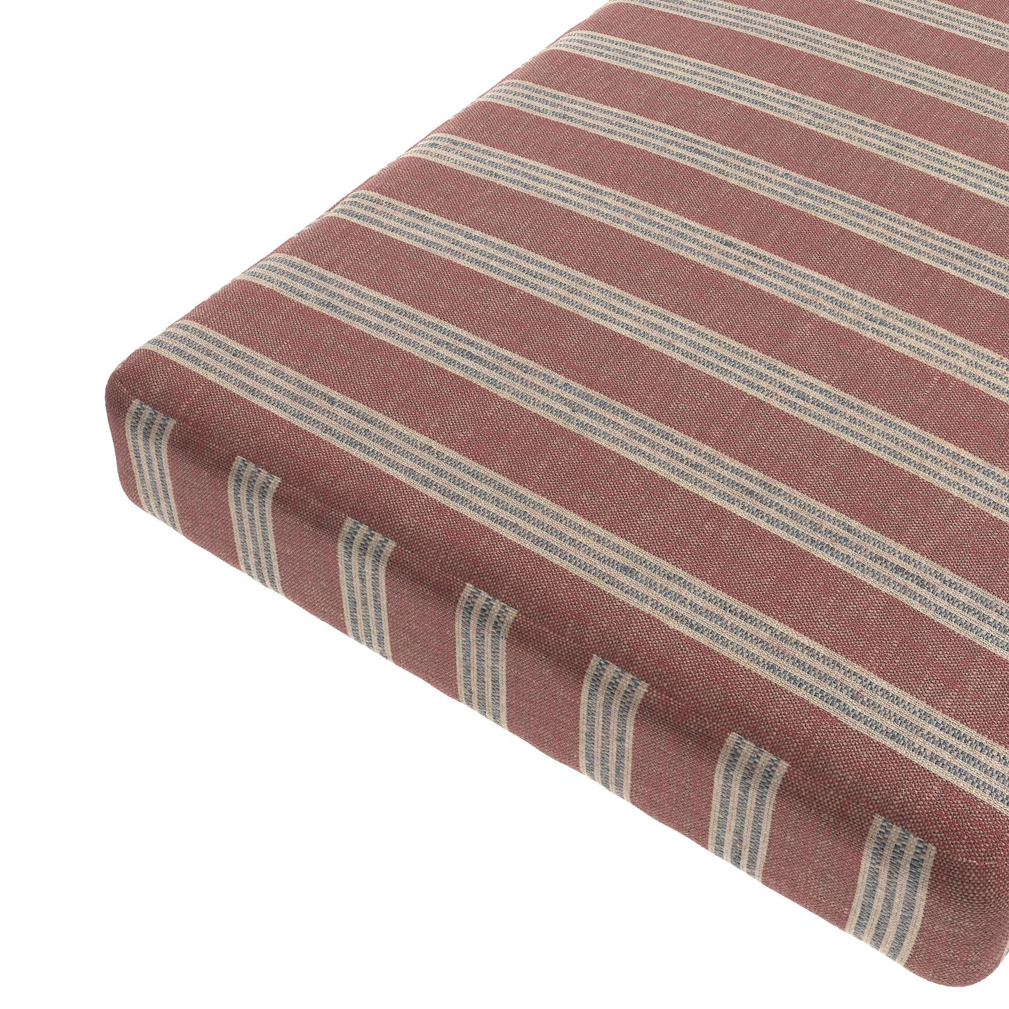 Custom Bench Cushion in Nautical Stripes - Buoy