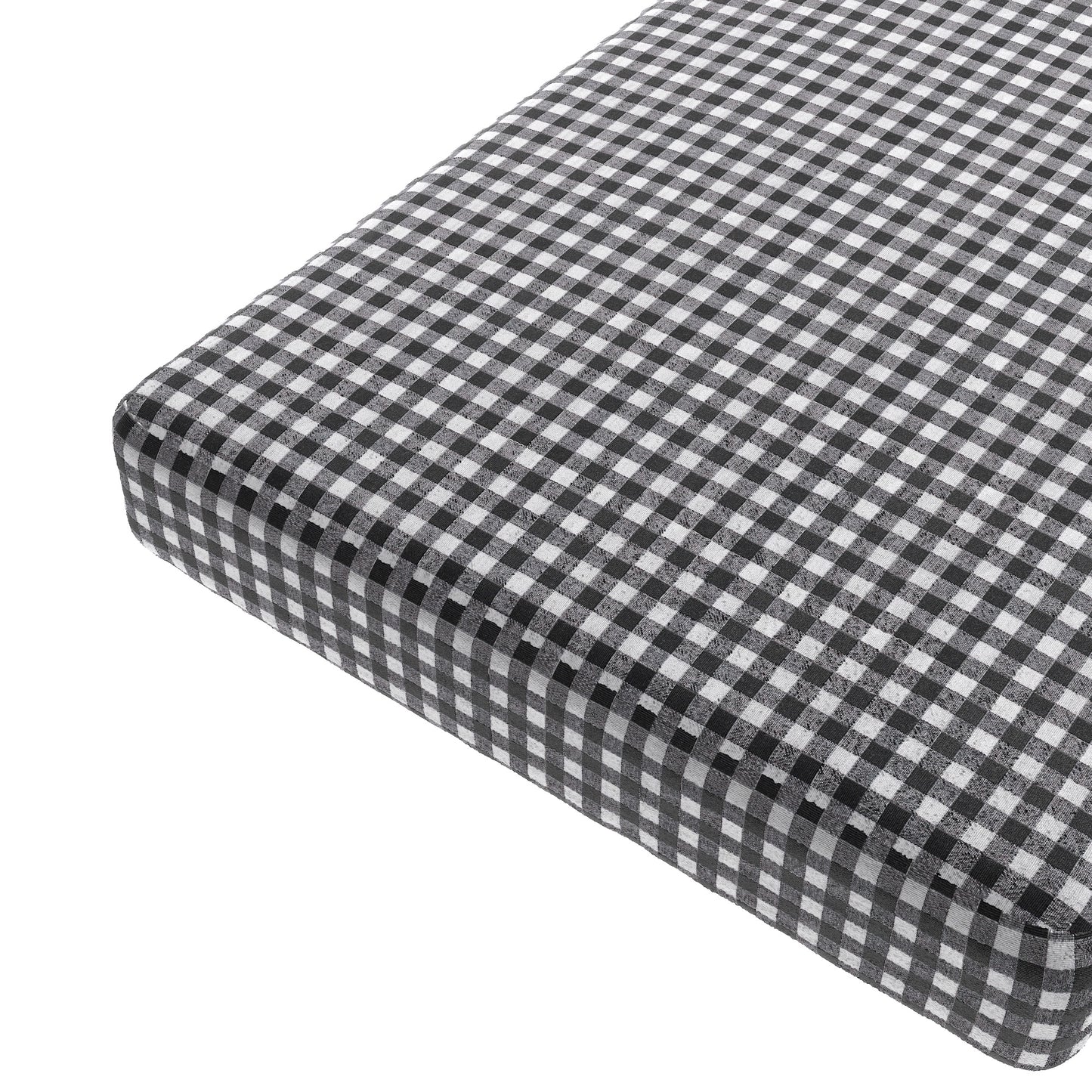 Custom Bench Cushion in Gingham - Black