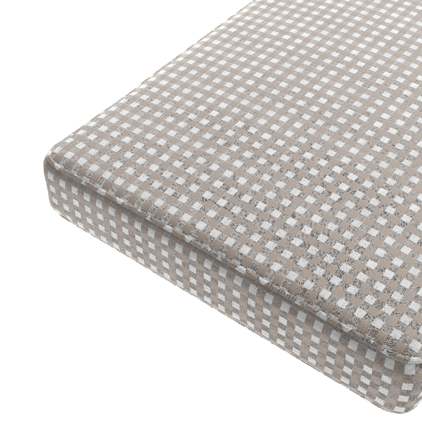 Custom Bench Cushion in Gingham - Hay