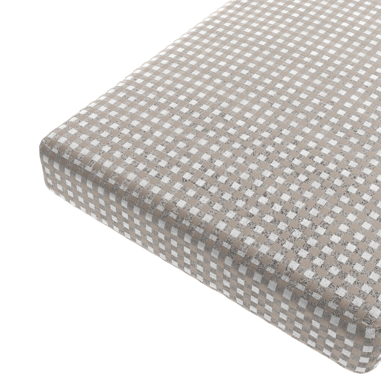 Custom Bench Cushion in Gingham - Hay