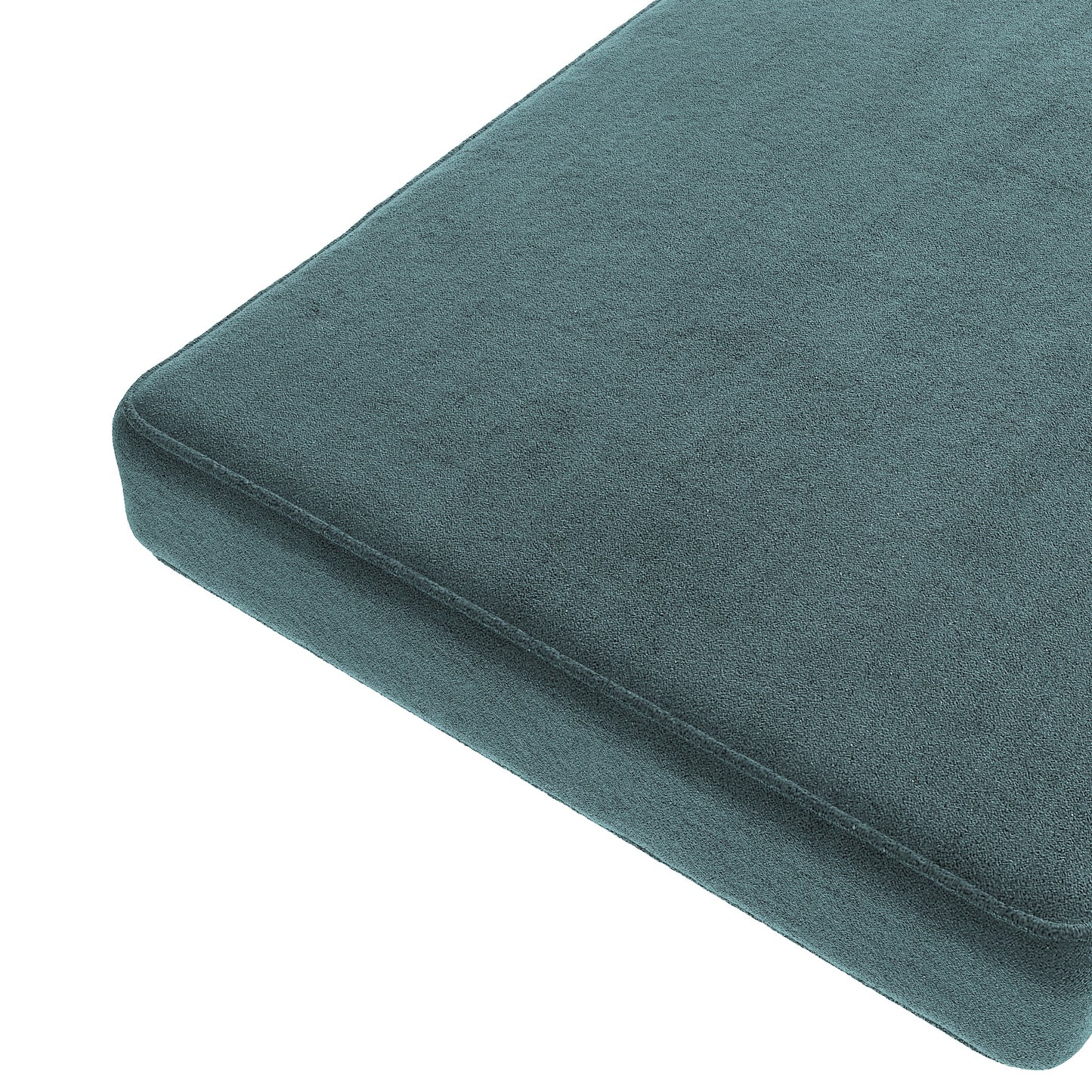 Custom Bench Cushion in Velvet Seaside