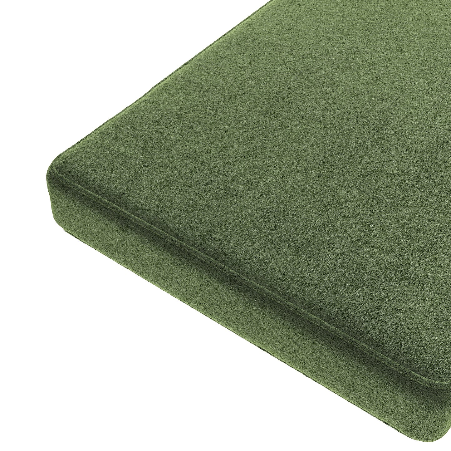 Custom Bench Cushion in Velvet Aloe