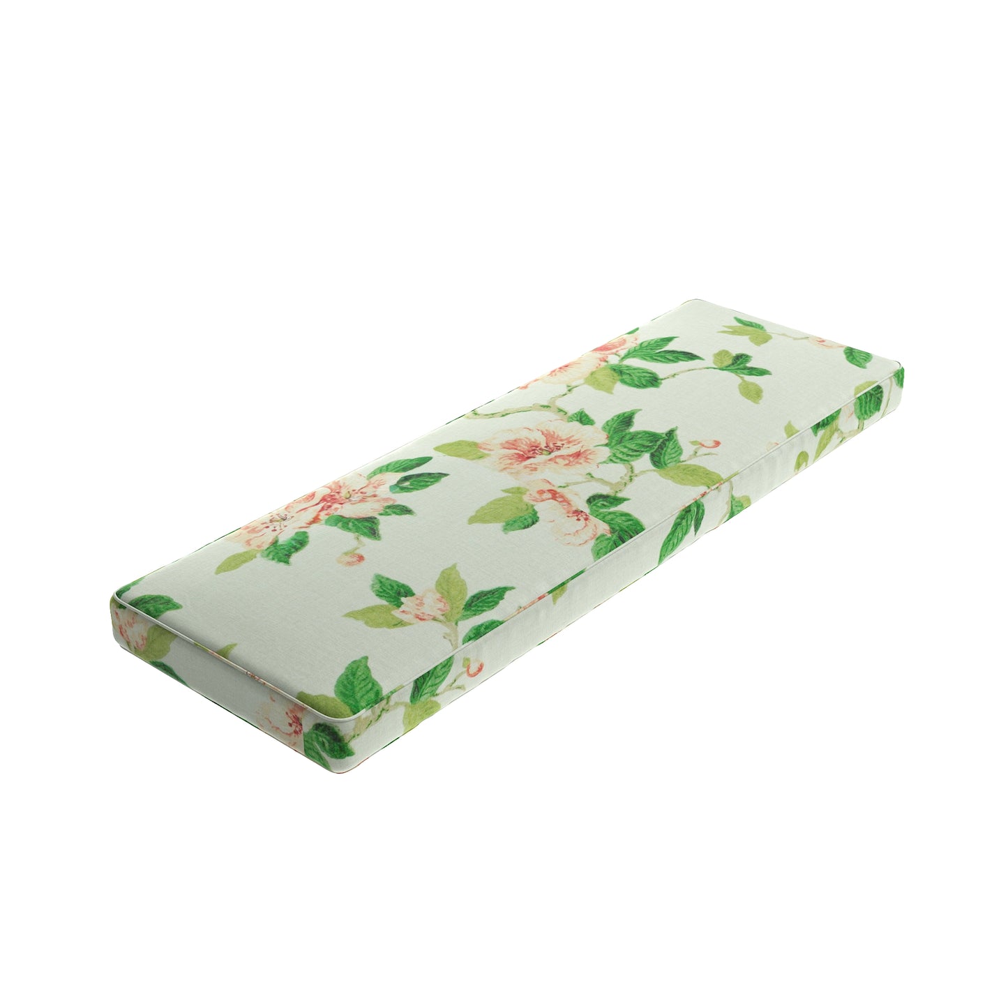 Custom Bench Cushion in Grandma's Floral - Coral