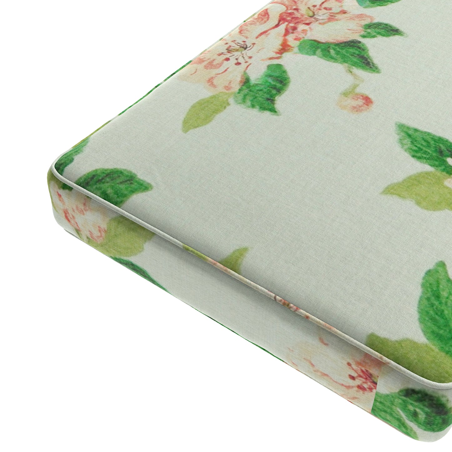 Custom Bench Cushion in Grandma's Floral - Coral