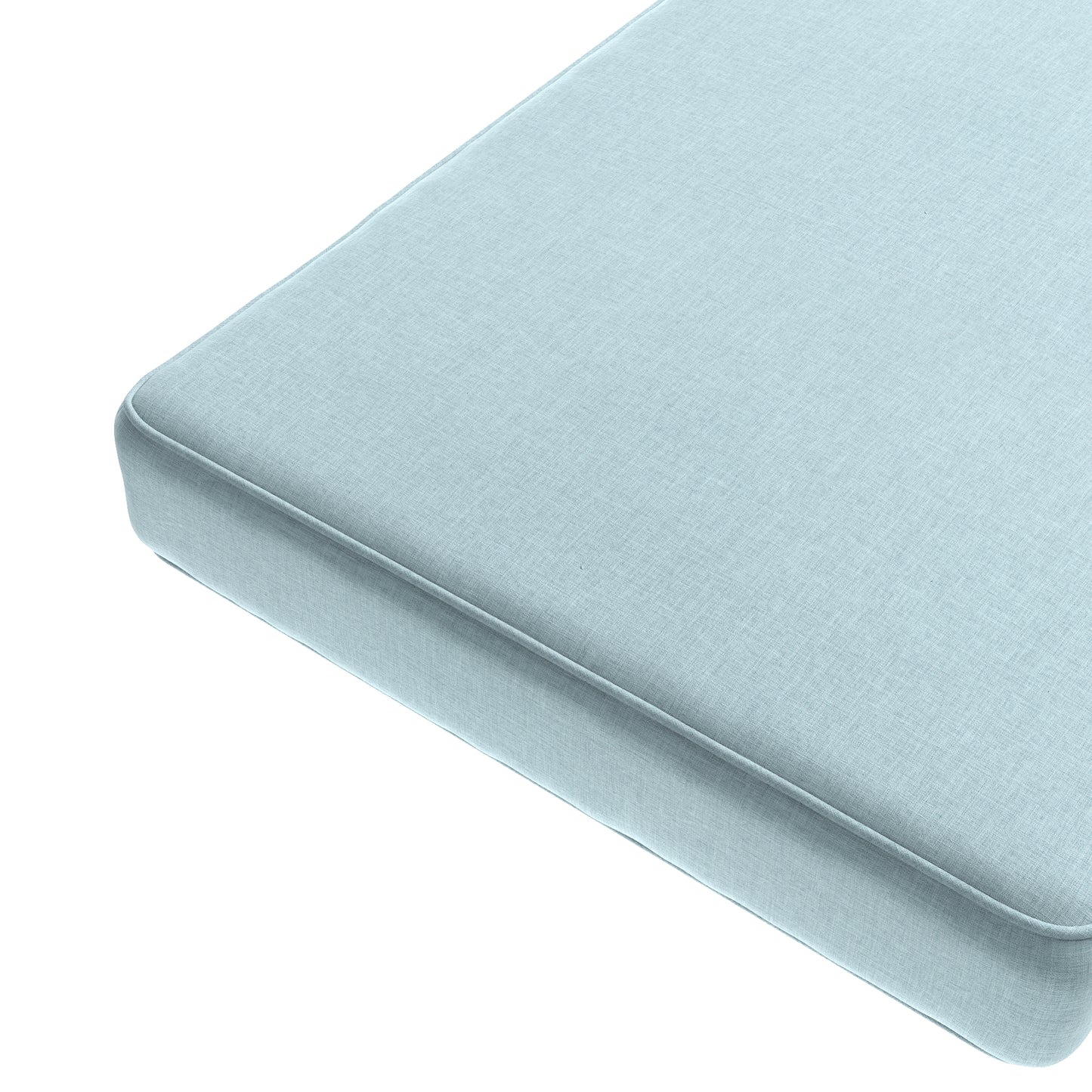 Custom Bench Cushion in Lush Linen Breeze
