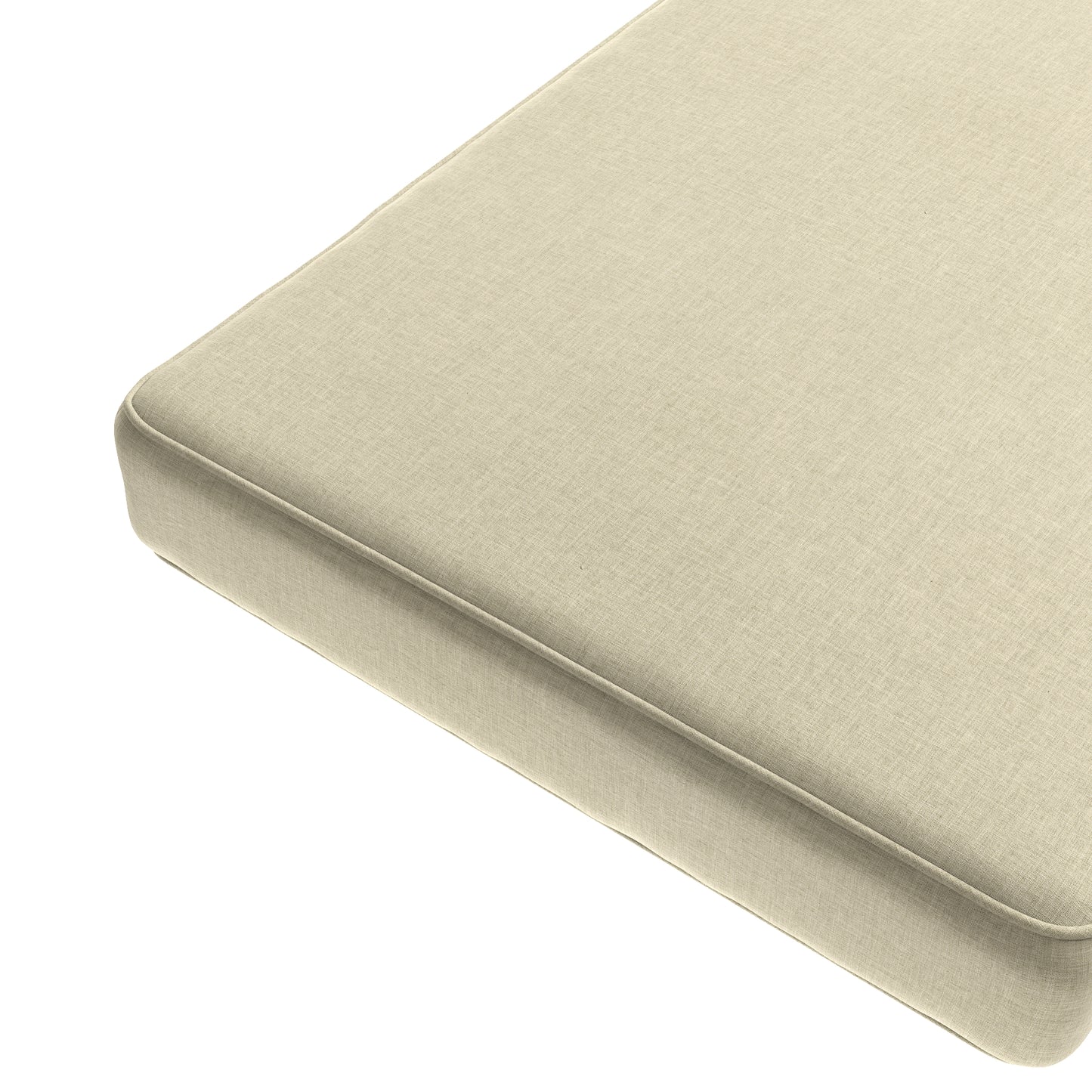 Custom Bench Cushion in Lush Linen Mushroom