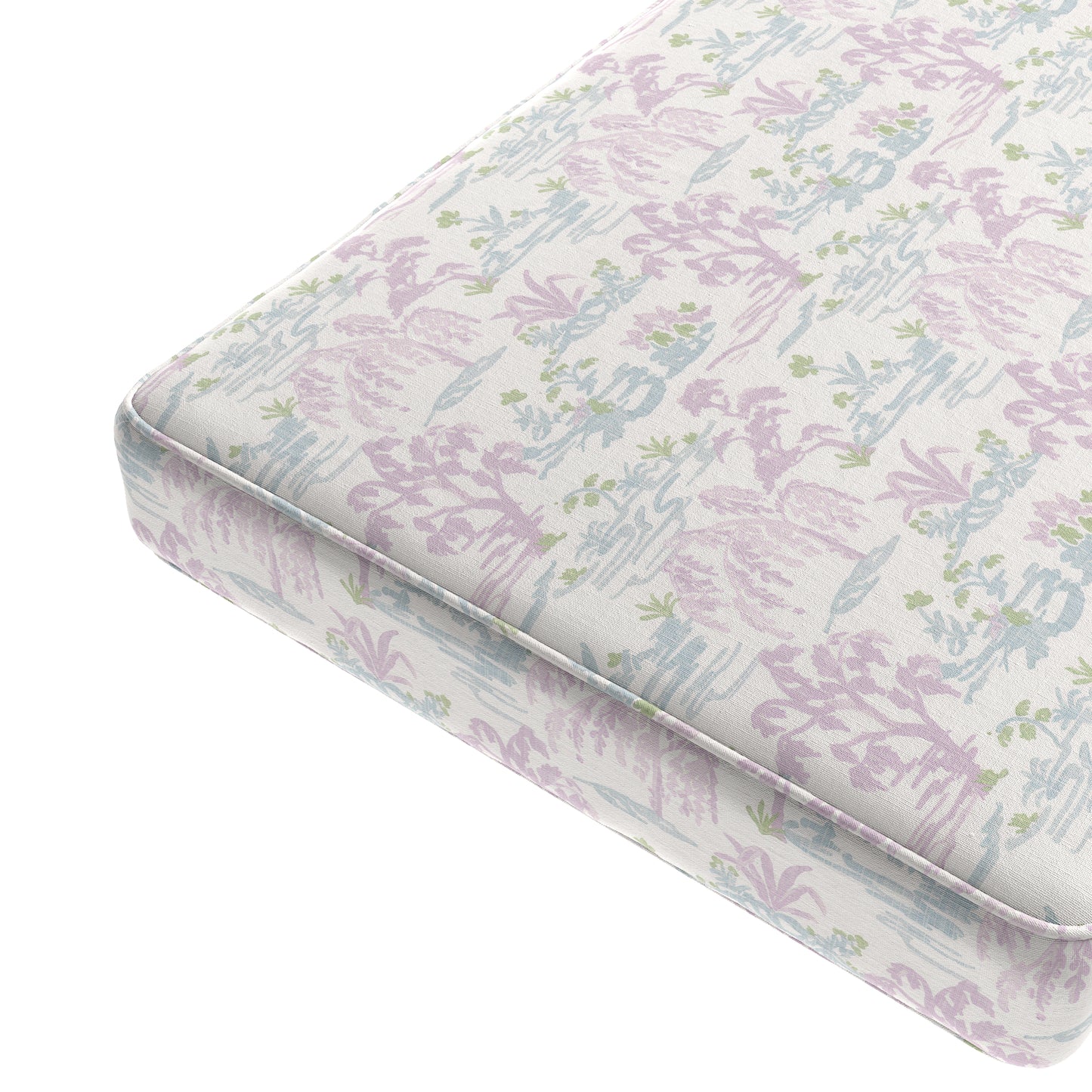 Custom Bench Cushion in Meadow - Lavender