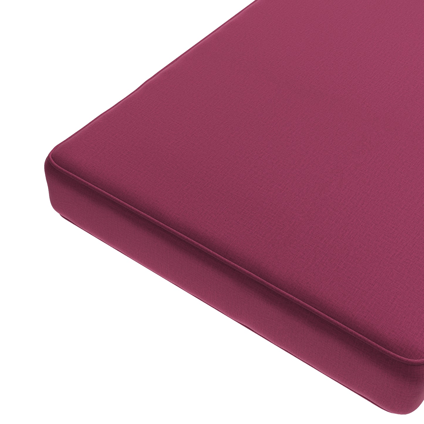 Custom Bench Cushion in Lush Linen Beet