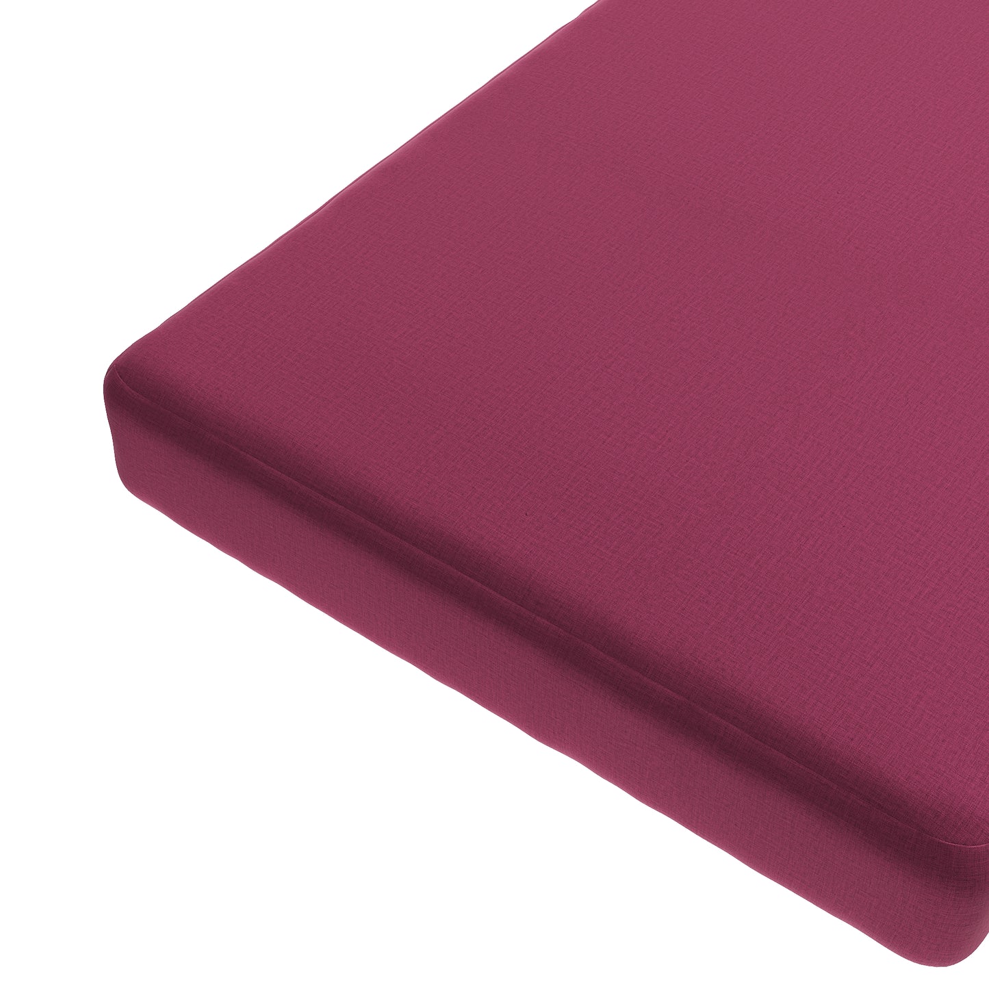 Custom Bench Cushion in Lush Linen Beet
