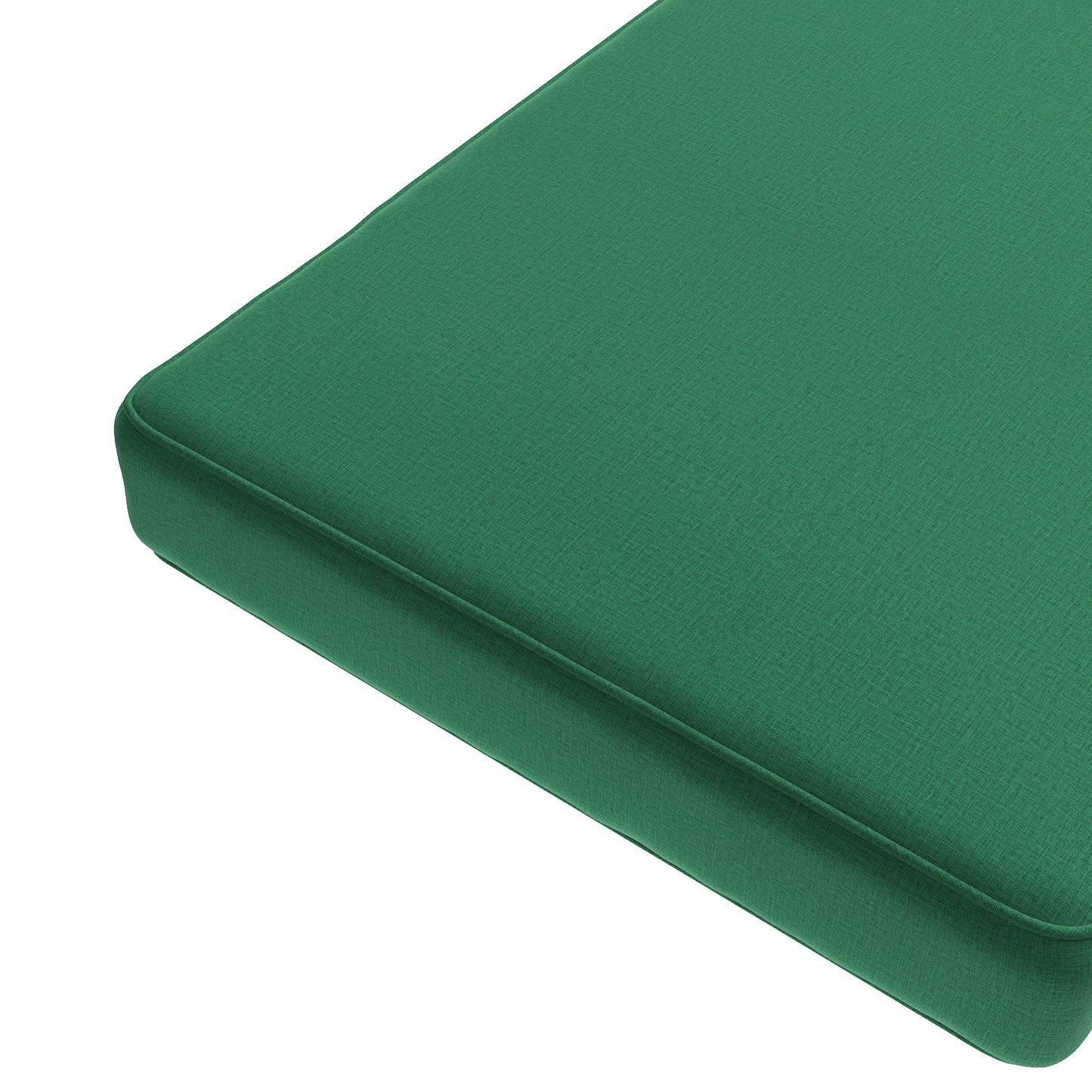 Custom Bench Cushion in Lush Linen Malachite