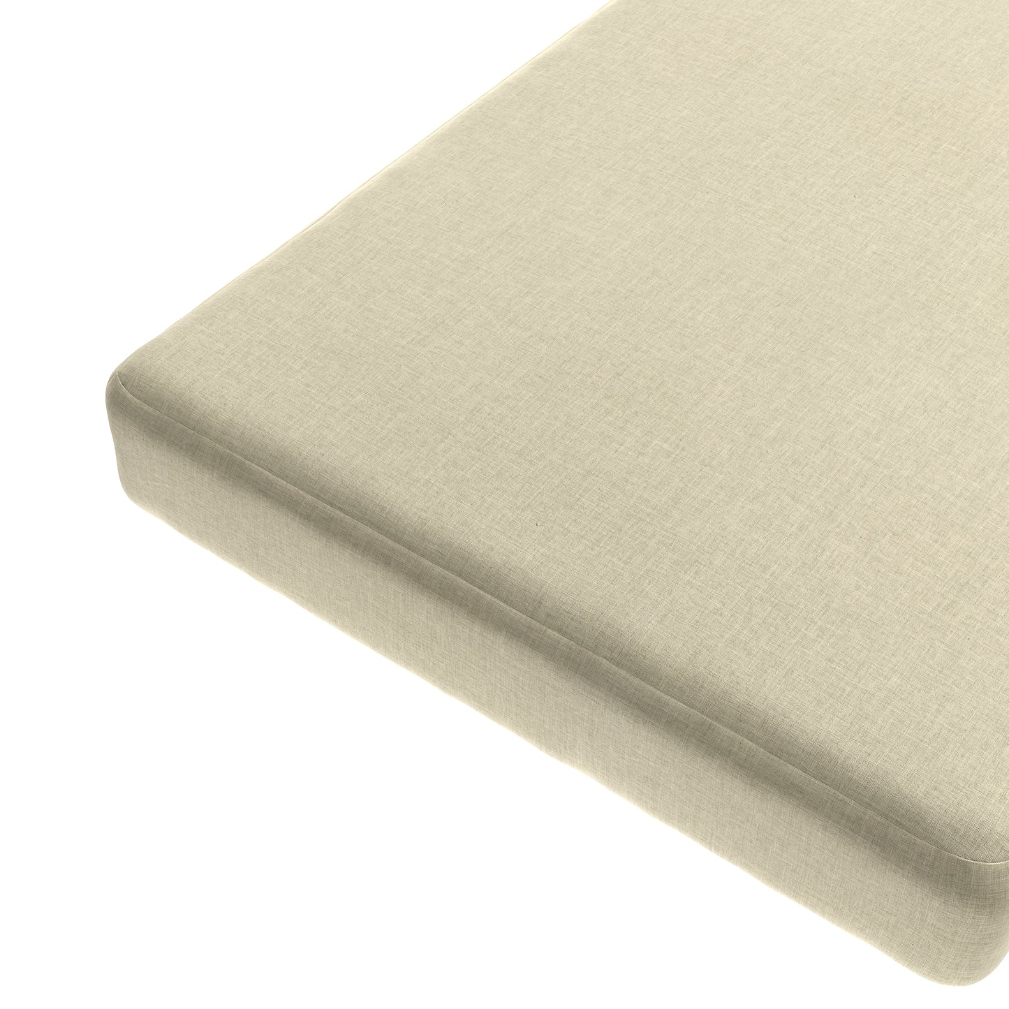 Custom Bench Cushion in Lush Linen Mushroom