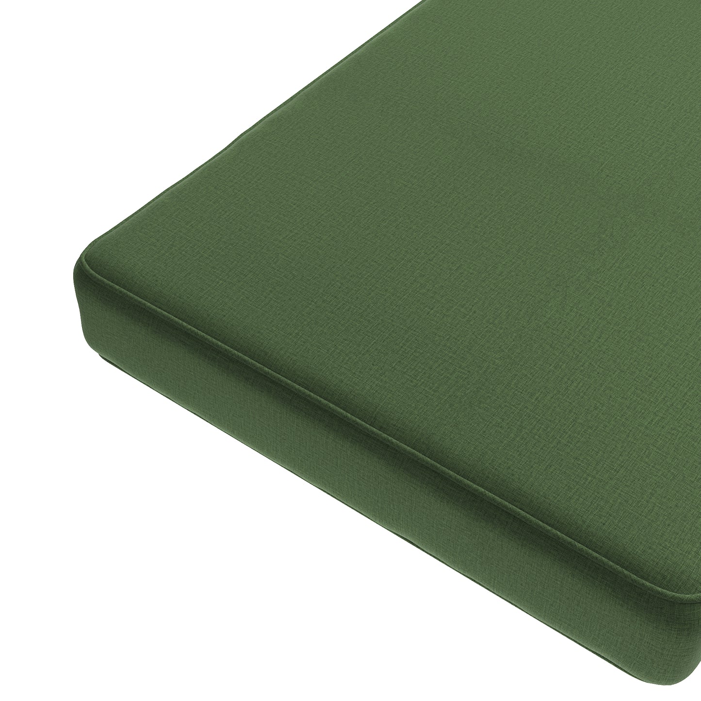 Custom Bench Cushion in Lush Linen Forest