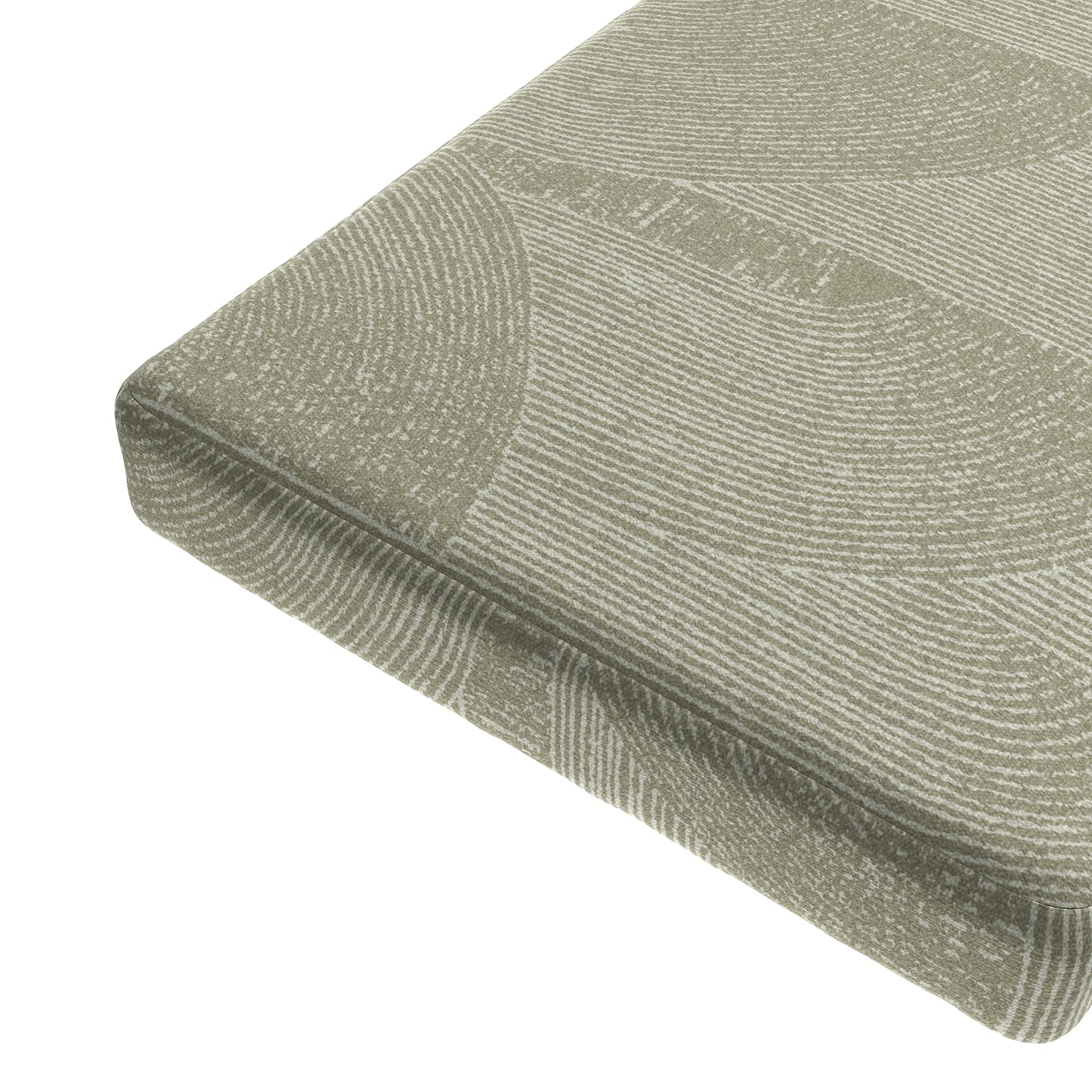 Custom Bench Cushion in Makes Waves - Oatmeal