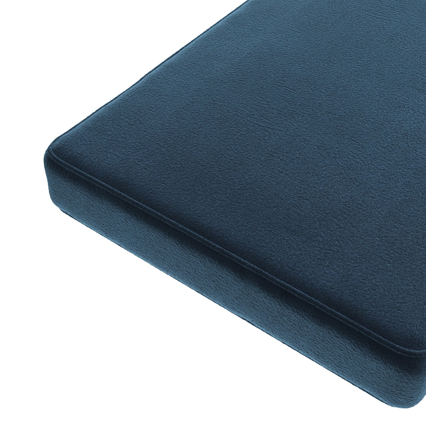 Custom Bench Cushion in Performance Velvet - Harbor