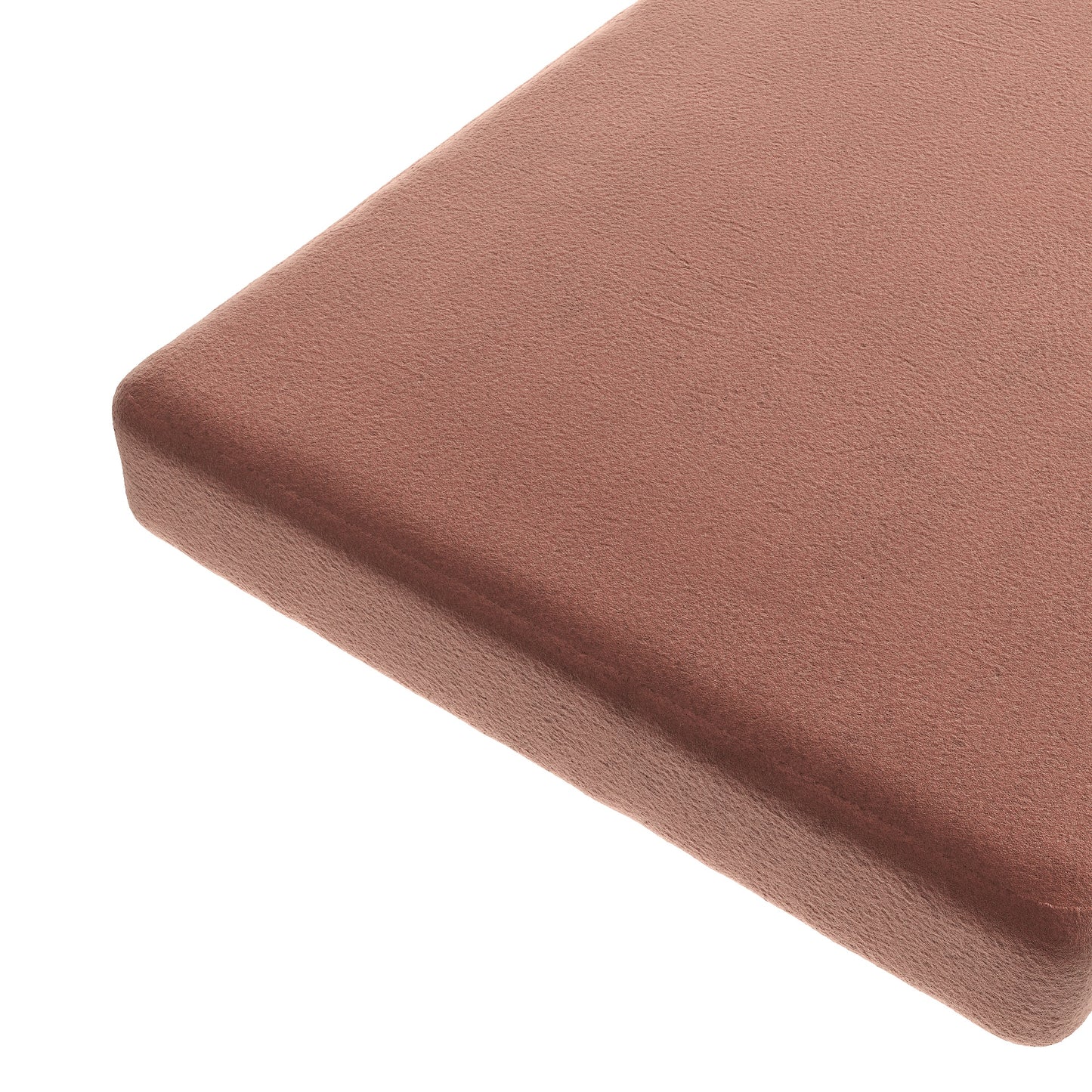Custom Bench Cushion in Performance Velvet - Pink Grapefruit