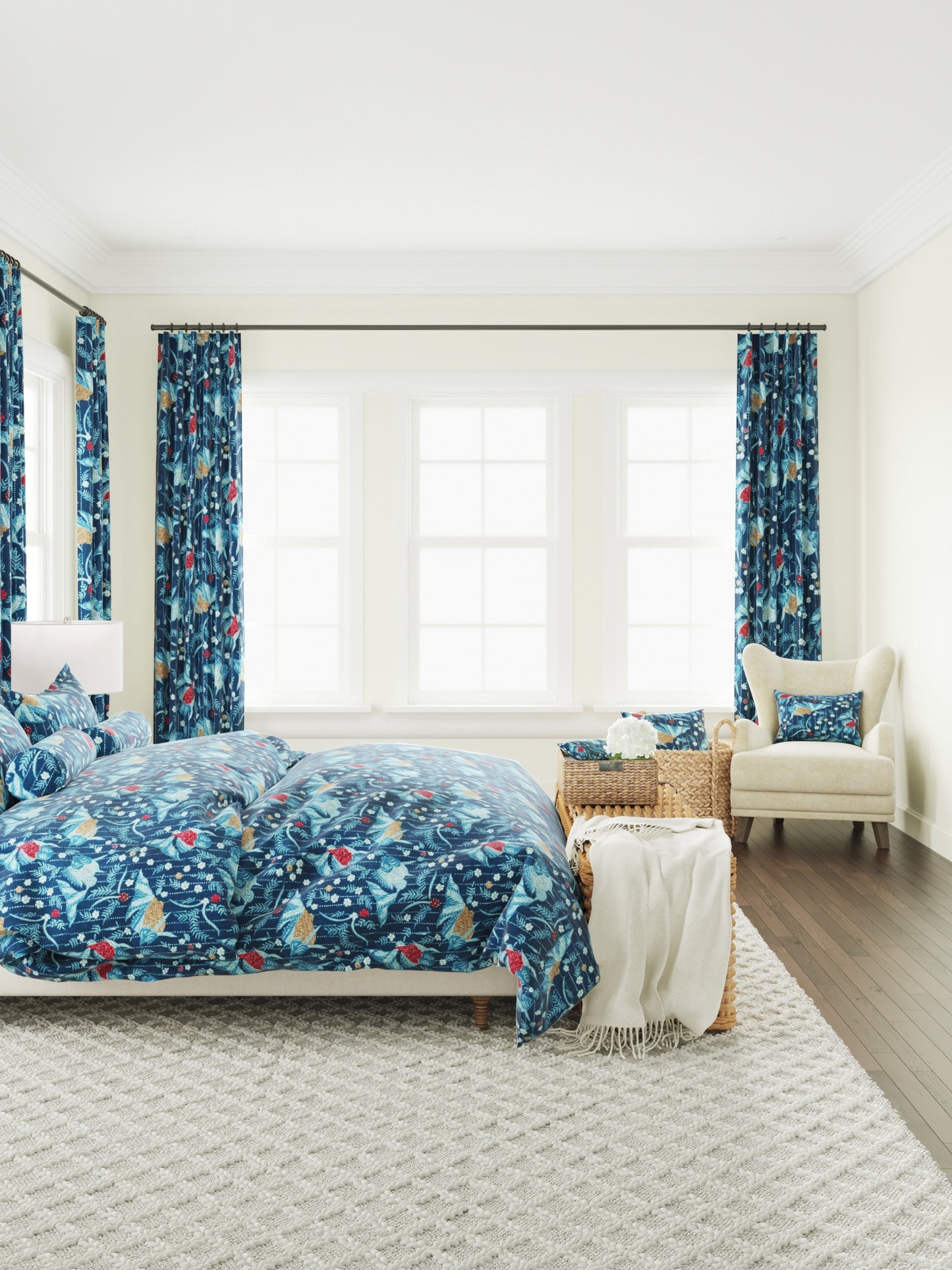 Duvet Cover in Koi Pond - Blue