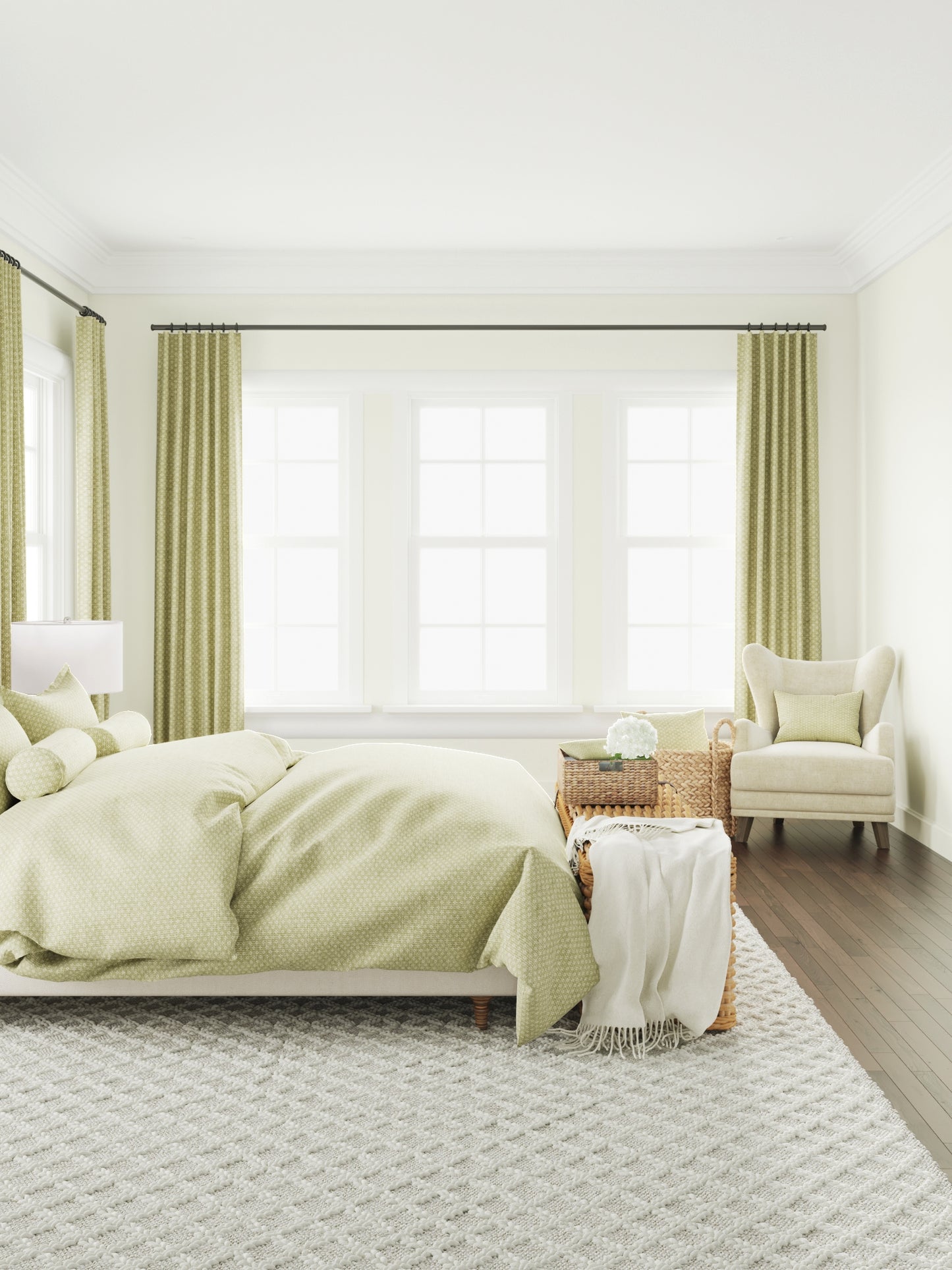 Throw Pillow in Ditsy - Seaweed