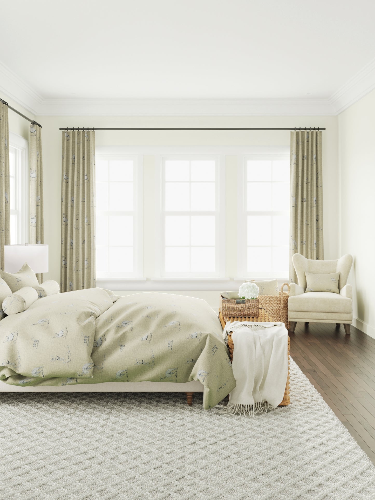 Simple Floor Pillow in Duffy - Doodle