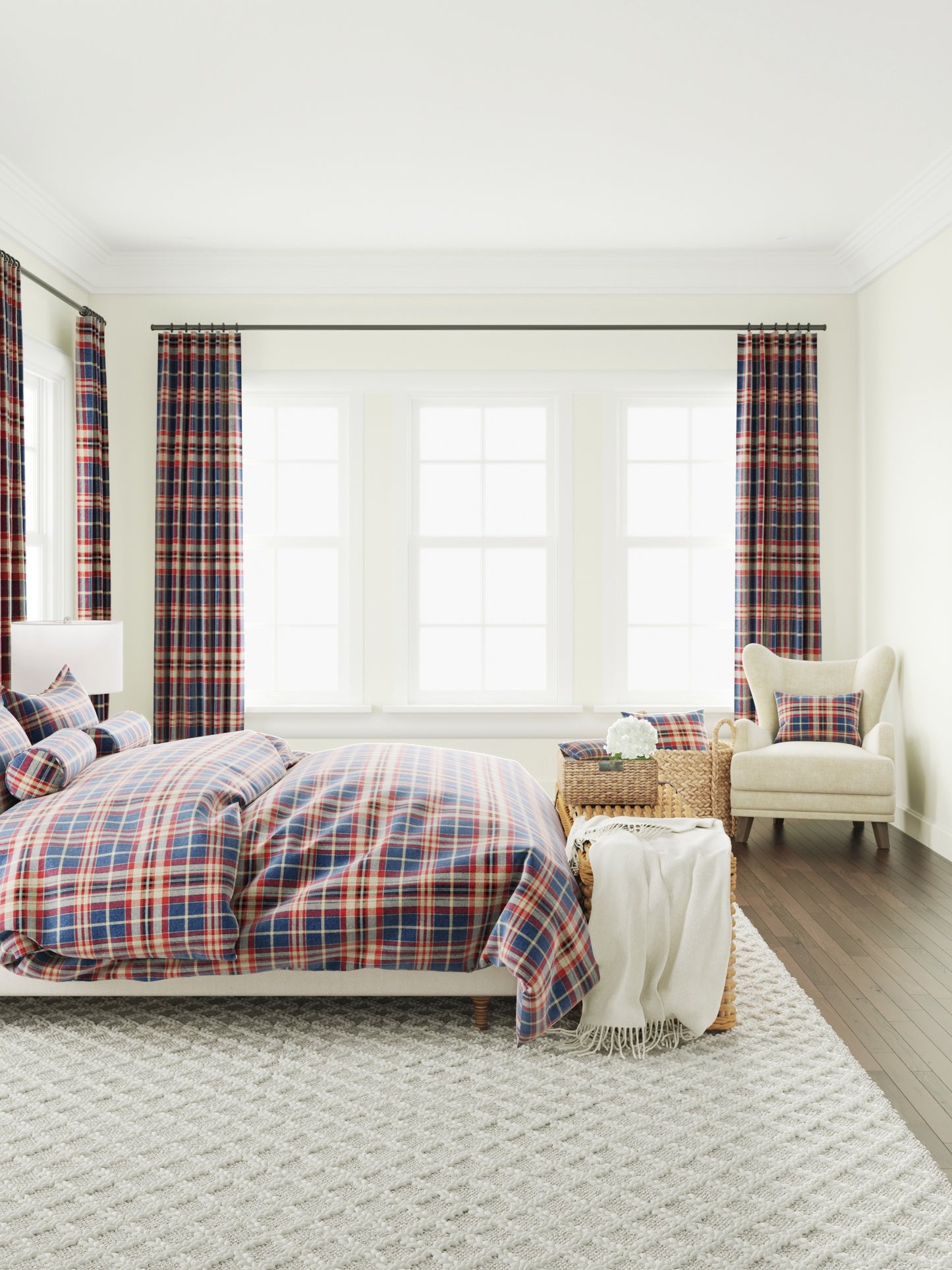 Bolster Pillow in Tartan - Flannel