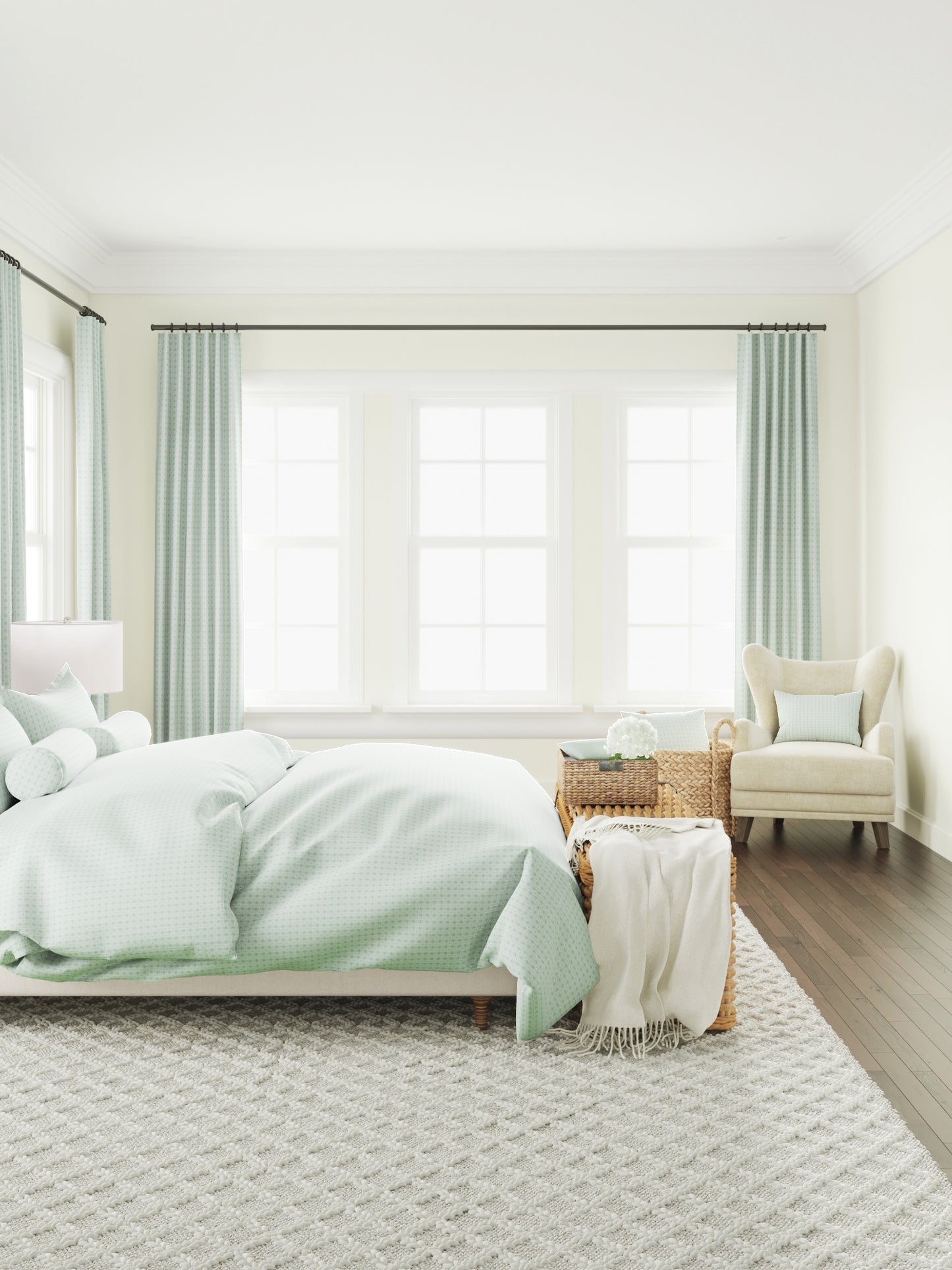 Boudoir Pillow in Luxe Gingham - Spa