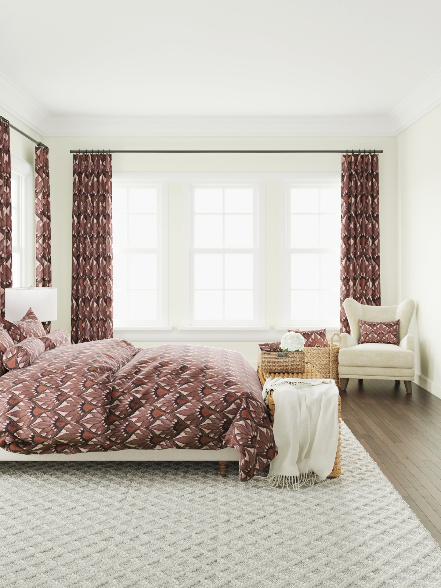 Duvet Cover in Petal Press - Berry