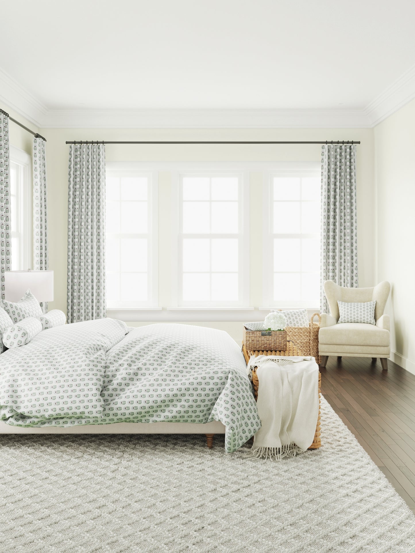 Pillow Sham in Mini Florals - Sky Garden