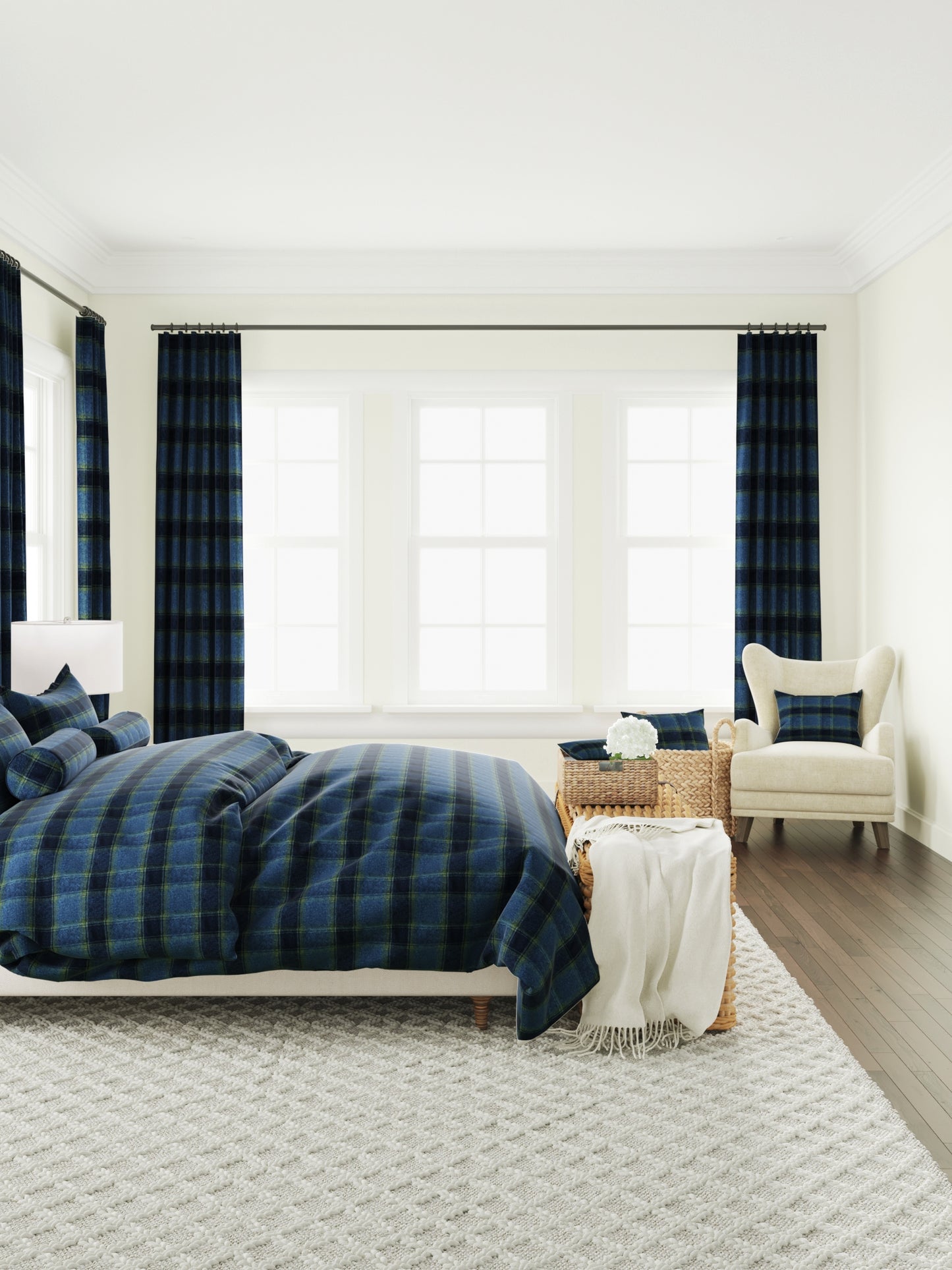 Throw Pillow in Cozy Cabin - Ink