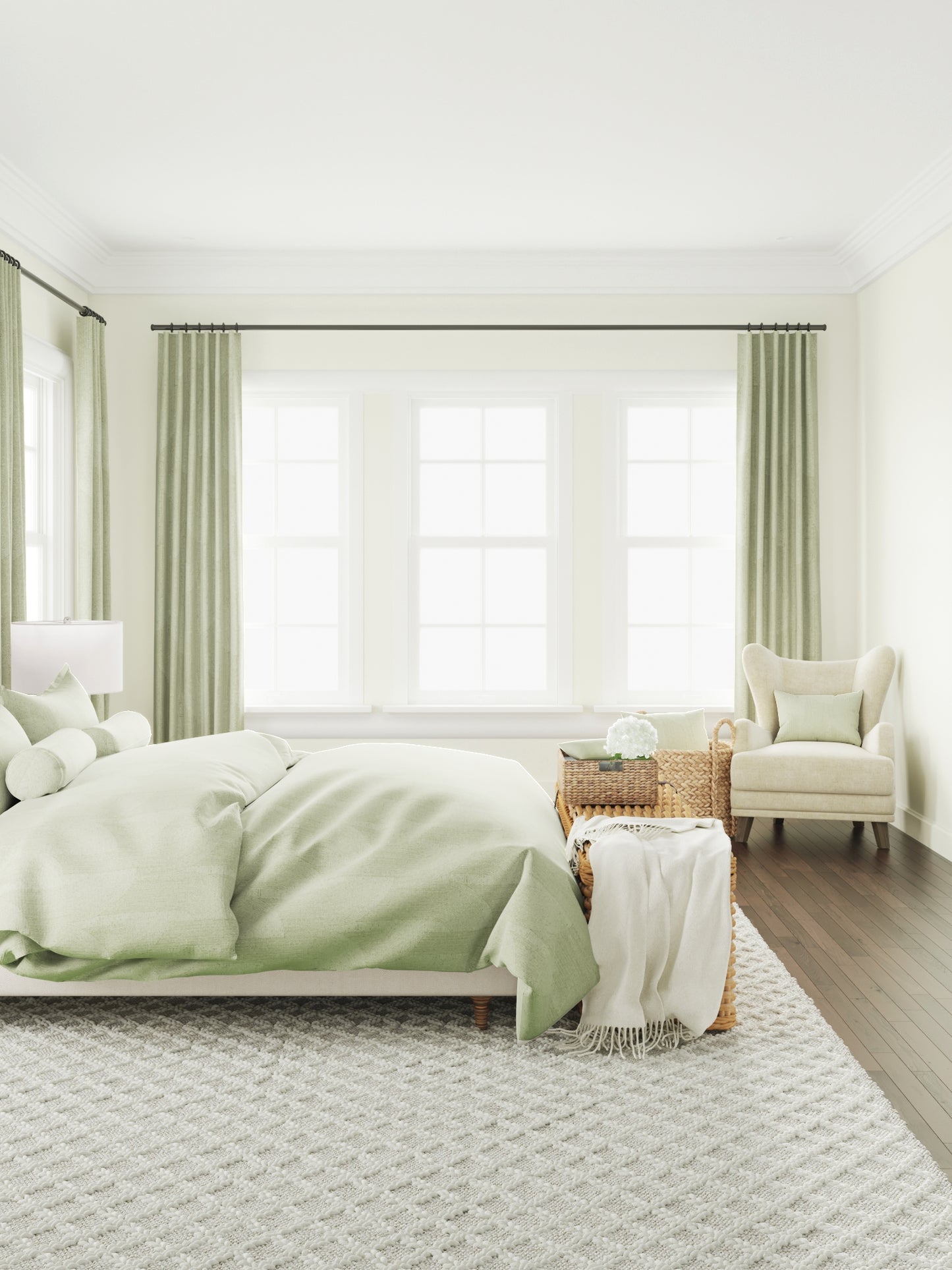 Ruffle Bedskirt in Make Waves - Parchment