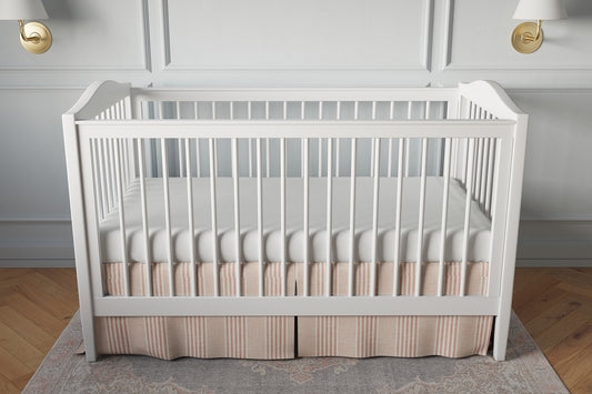 Tailored Bedskirt in All Lined Up - Sunset