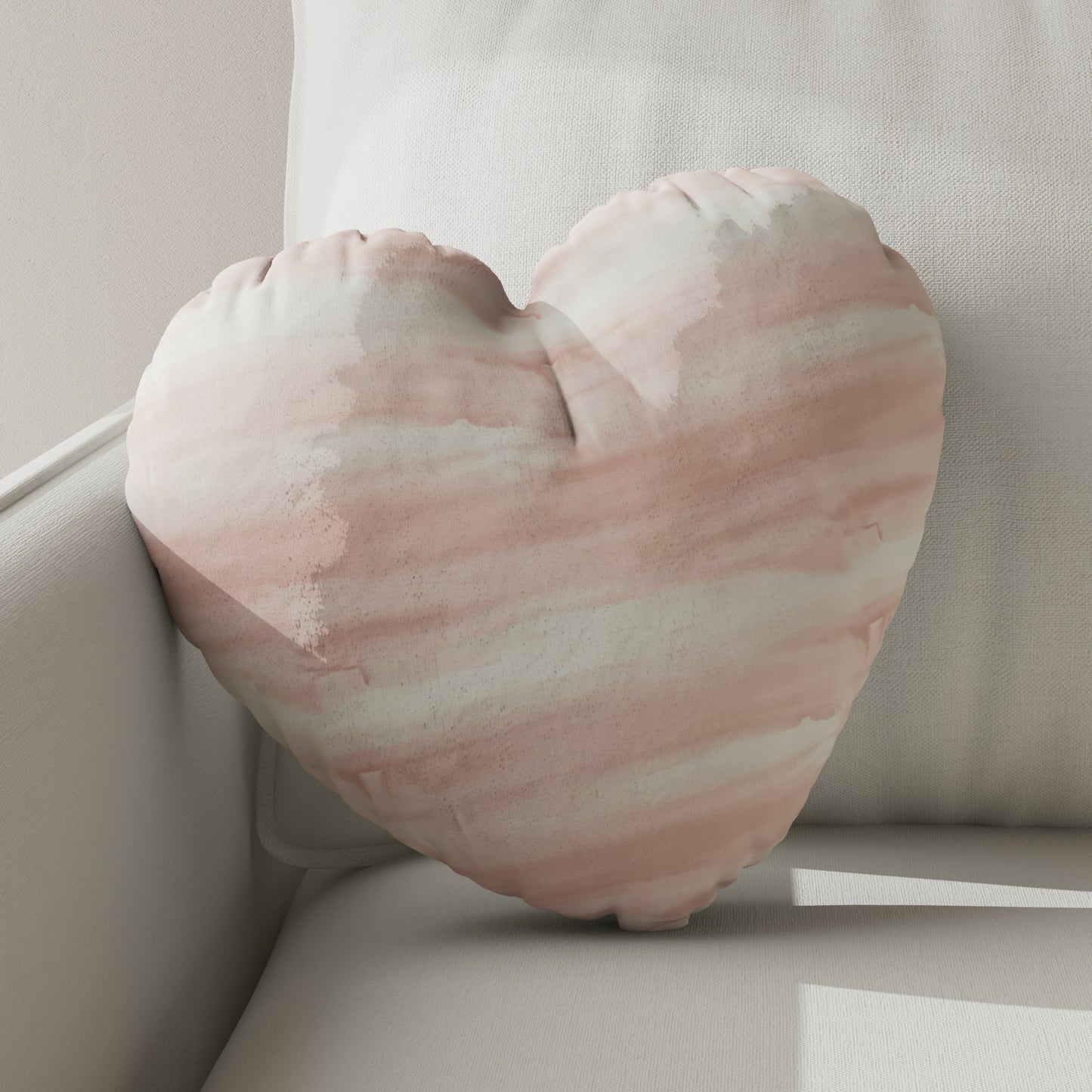 Heart Pillow in Up in the Sky - Blush