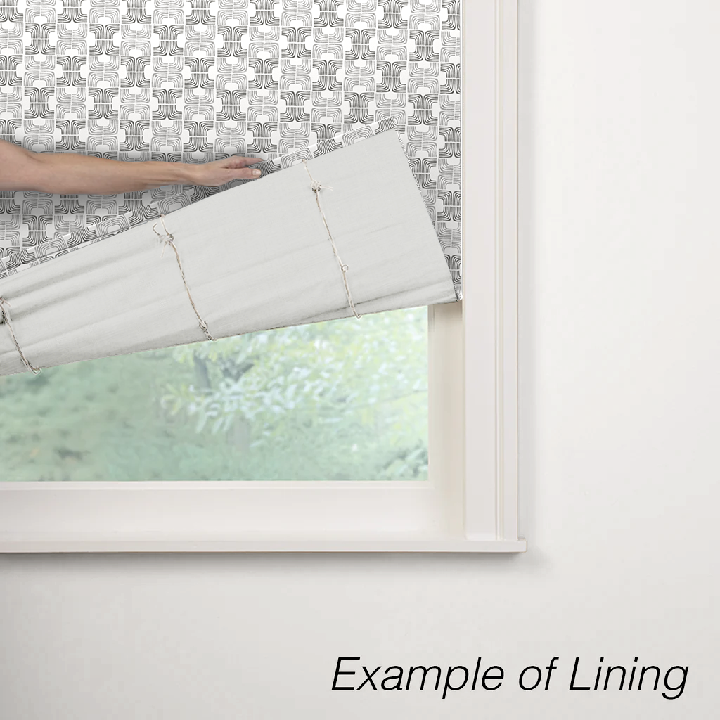 Flat Roman Shade in Groovy - Pewter