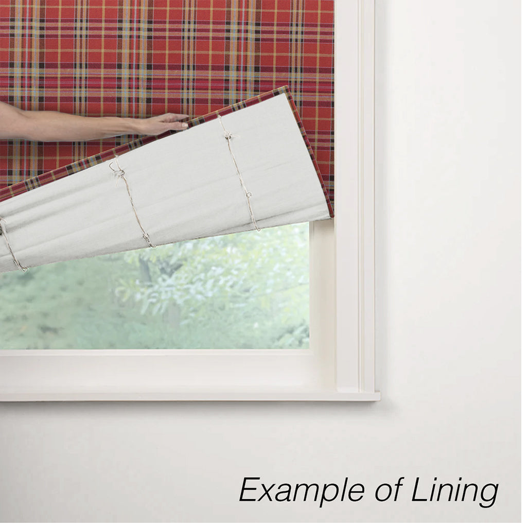 Flat Roman Shade in Tartan - Redwood