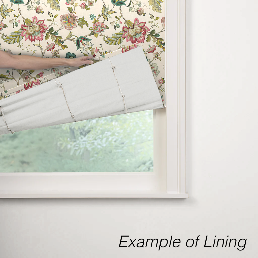 Flat Roman Shade in Fleur De Leaf - Blossom