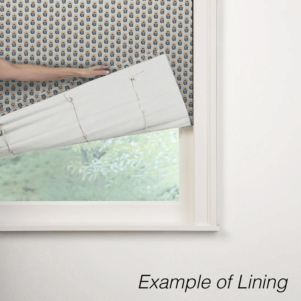 Flat Roman Shade in Mini Florals - Pottery