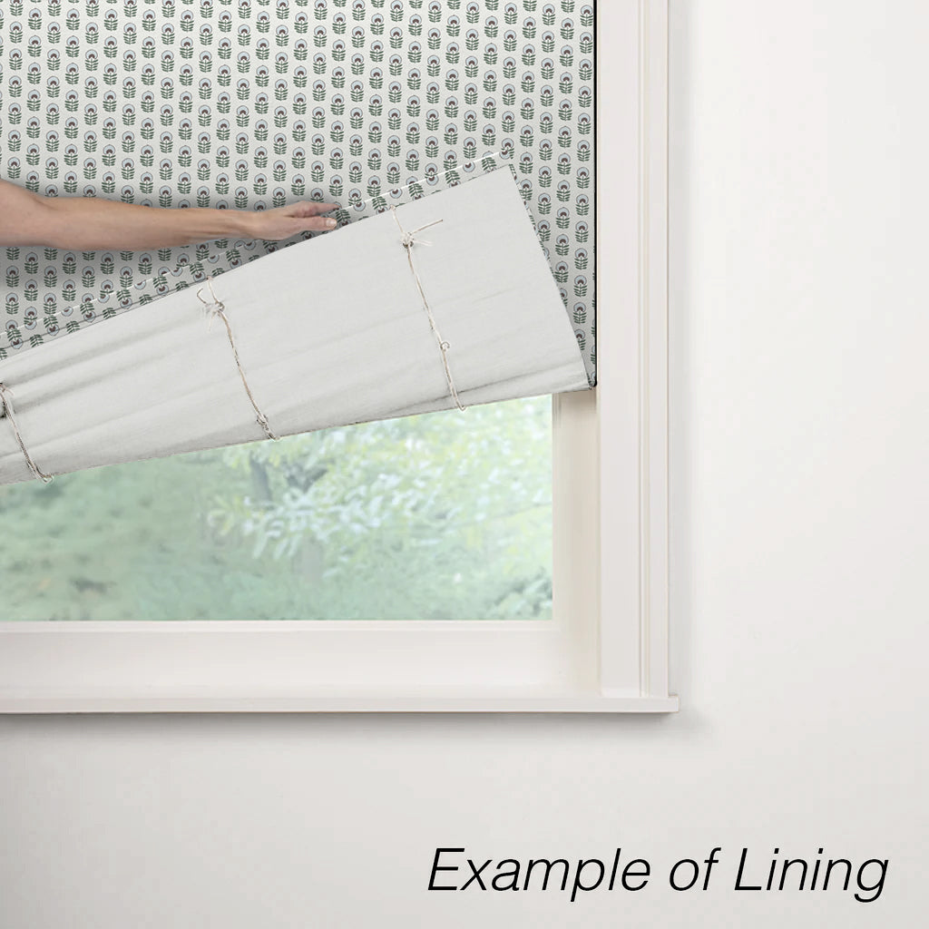 Flat Roman Shade in Mini Florals - Sky Garden