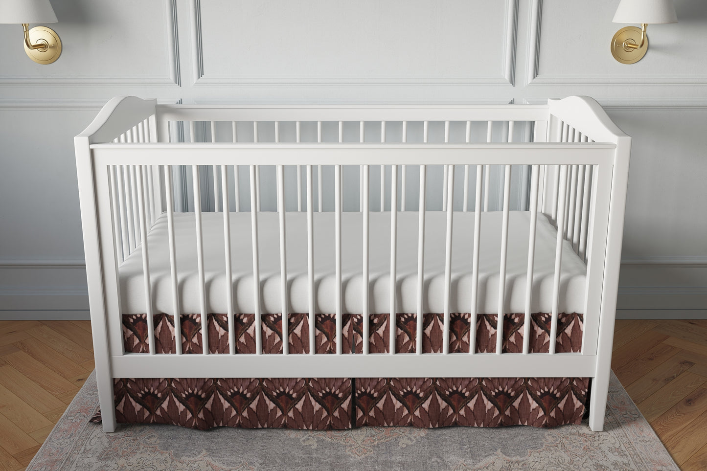 Tailored Bedskirt in Petal Press - Berry