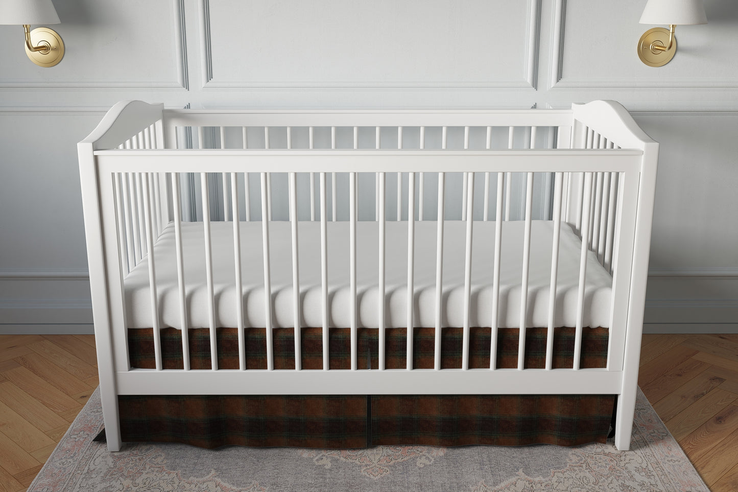 Tailored Bedskirt in Cozy Cabin - Pumpernickel