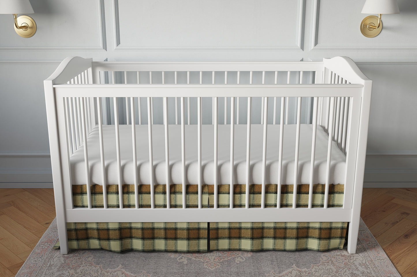 Tailored Bedskirt in Cozy Cabin - Walnut