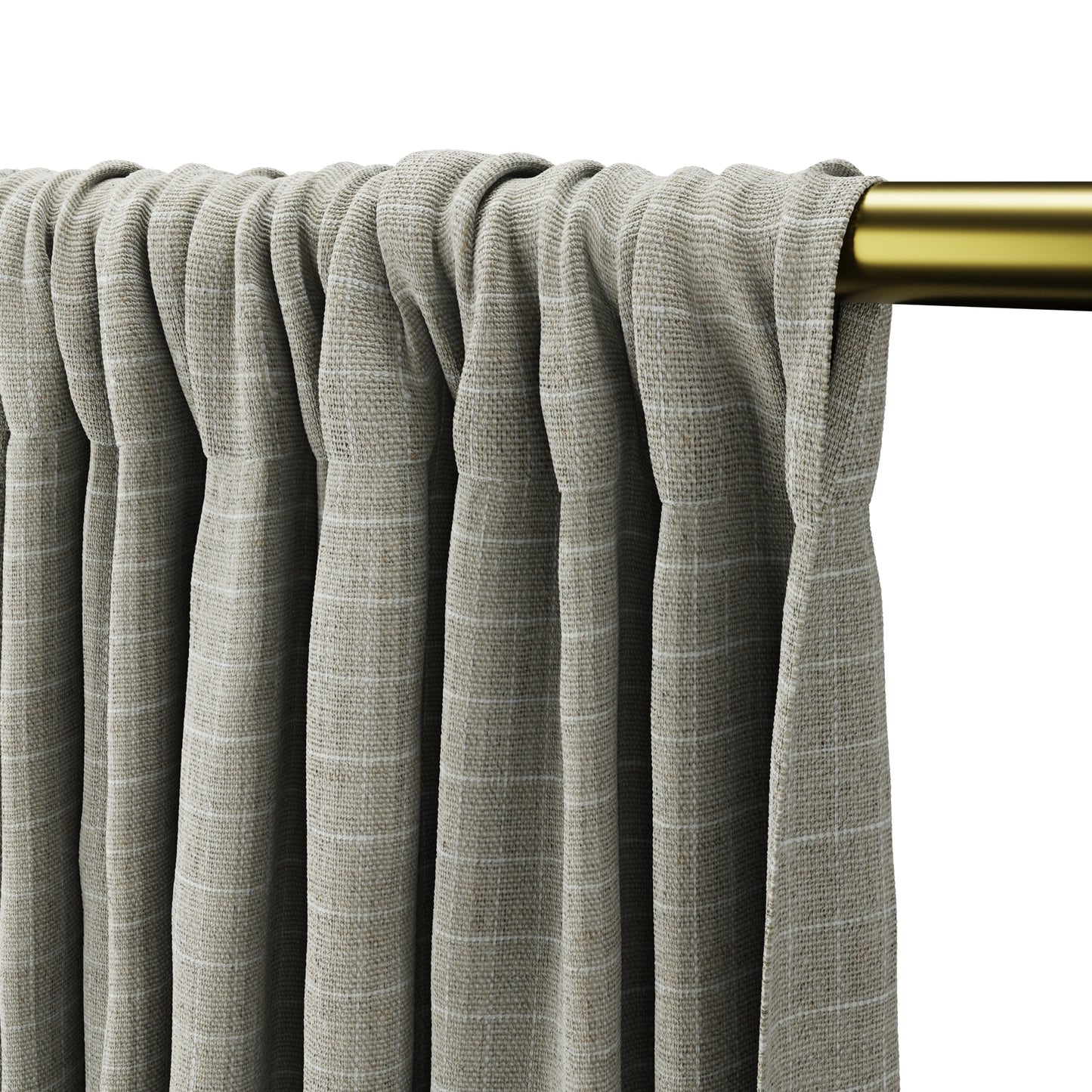 Dual Rod Pocket Curtains in 100% Linen - Hazelnut