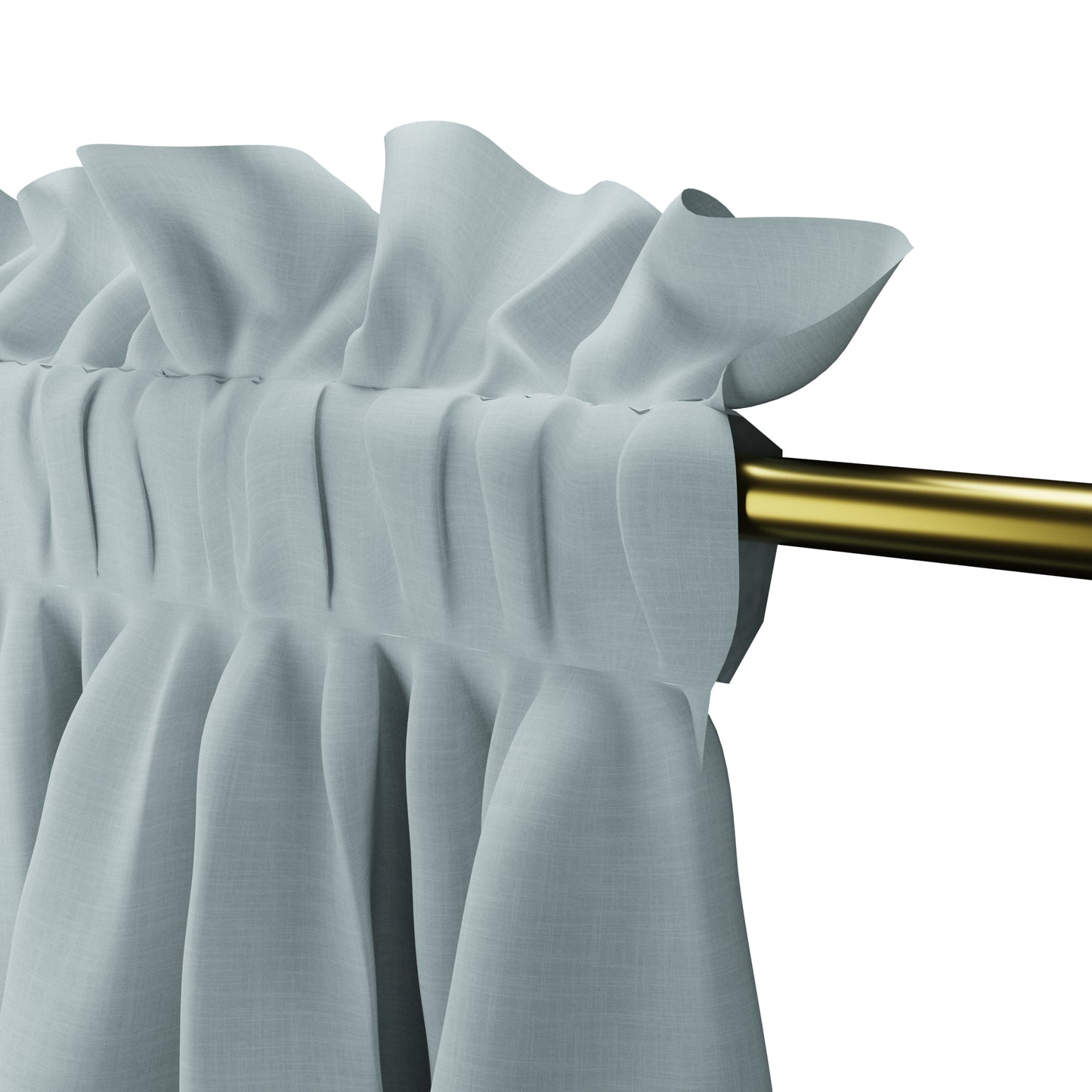 Dual Rod Pocket Curtains in Classic Linen - Storm