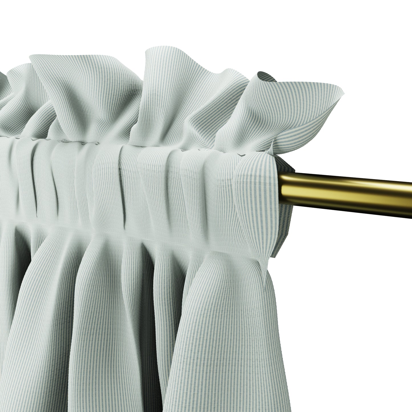 Dual Rod Pocket Curtains in Baldwin - Liberty Blue