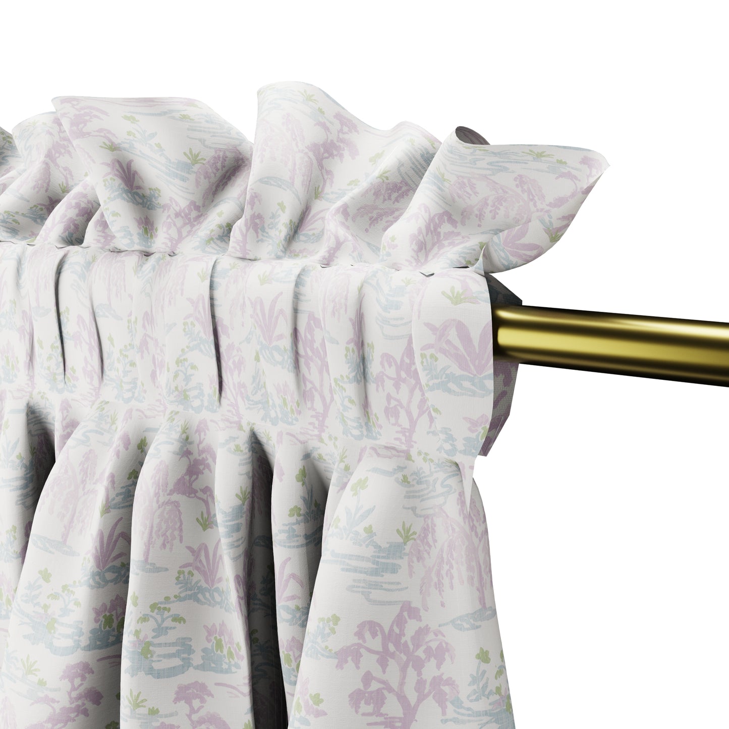 Dual Rod Pocket Curtains in Meadow - Lavender