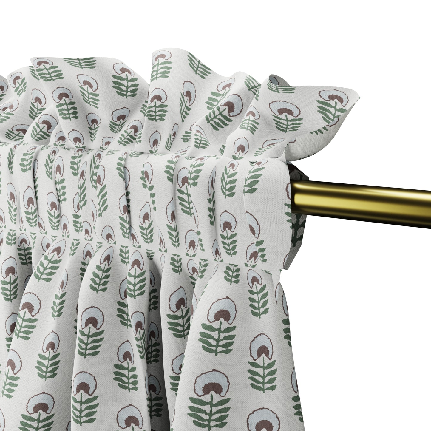 Dual Rod Pocket Curtains in Mini Florals - Sky Garden