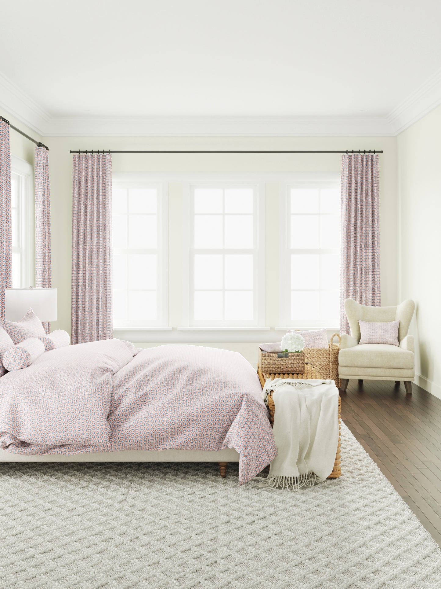 Flat Roman Shade in Positive Print - Americana