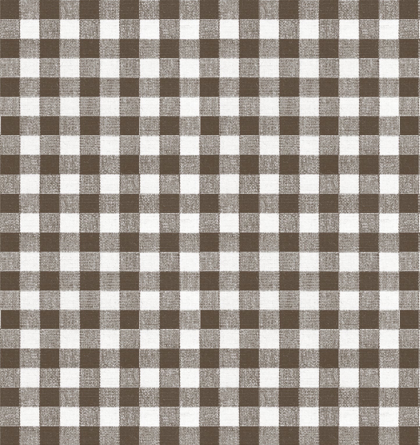 Grommet Drapery in Gingham - Chestnut