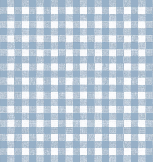 Convertible Drapery in Gingham - Blue Jean