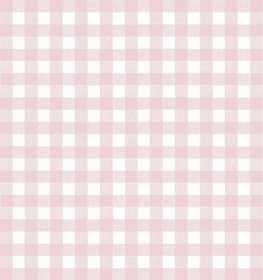 Dual Rod Pocket Curtains in Gingham - Light Pink