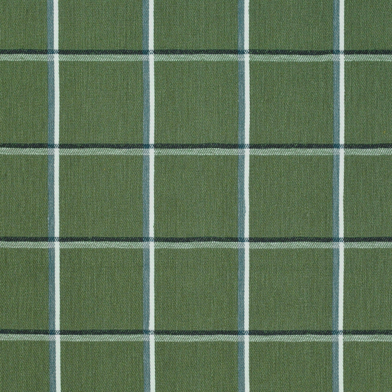 Flat Roman Shade in Check With Me - Pine
