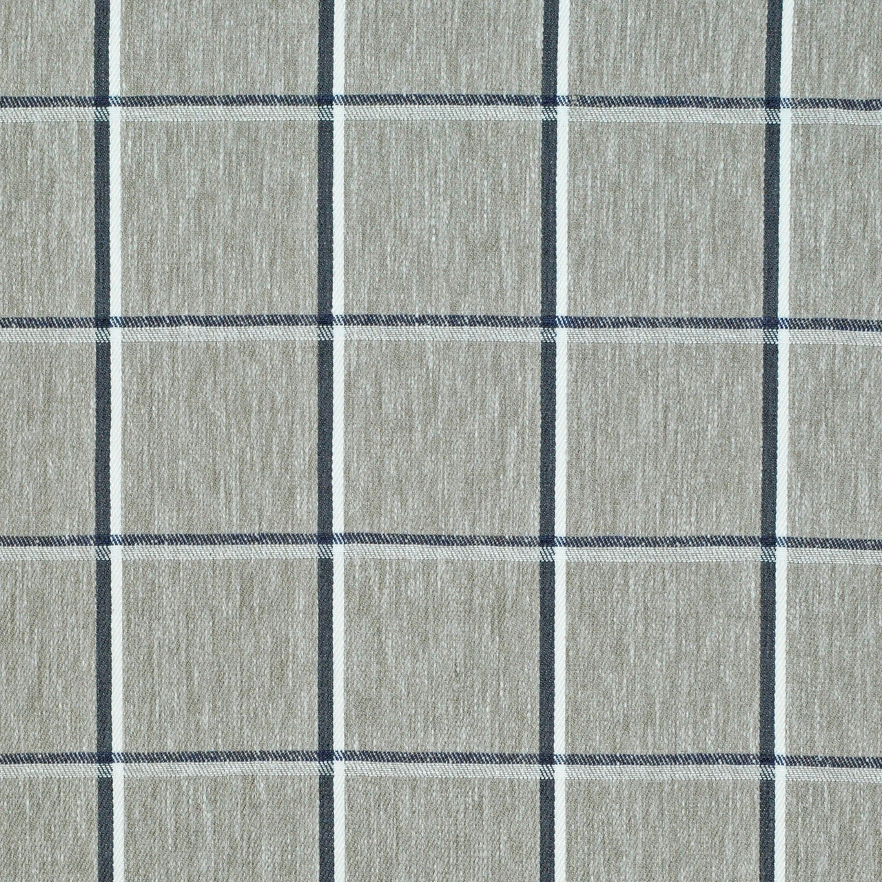 Flat Roman Shade in Check With Me - Feather