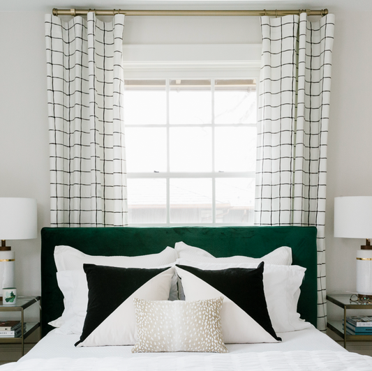 Custom Cut Drapery Hardware in Gold with Halo Finial